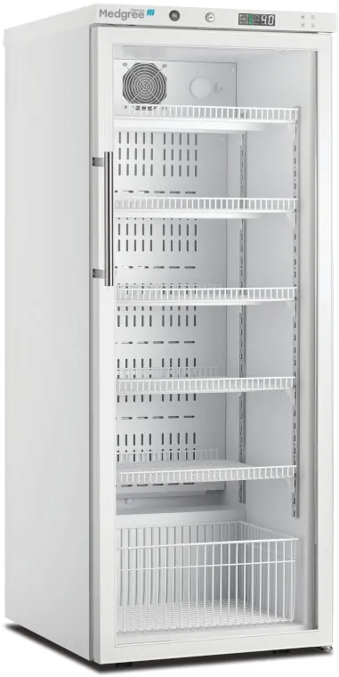 MEDGREE MPRA 350 G Medikamentenkühlschrank – 244 l, Glastür, Höhe 151 cm, 2–8 °C / 15–25 °C